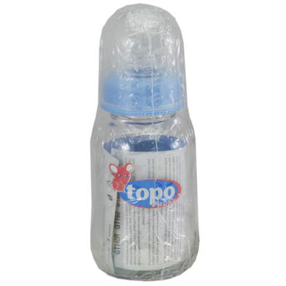 Фото Бутылка декорированная с силиконовой соской Topo buono (Топо буоно) GT160 120 мл стеклянная